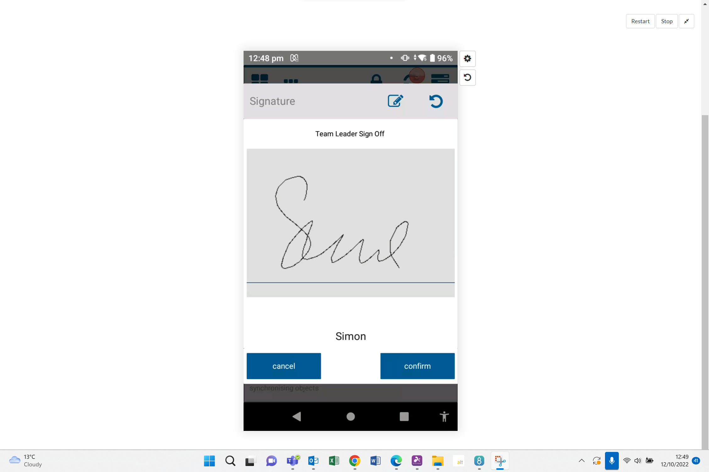 screenshot of alternative logic